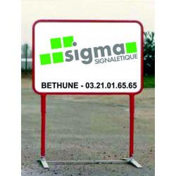Mu0241 - panneau de chantier sur ressorts - Sigma Signalisation - horizontal - robuste et stable au vent_1