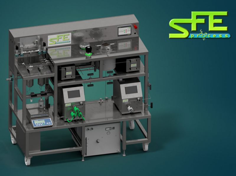 Sfe lab 100ml 1000 bar ultrasound column 600ml - extracteur de laboratoire - sfe process - 150 g/min at 700 bar_1