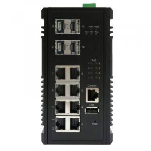 Switch PoE+ Gigabit 8 ports RJ45 + 4 ports SFP - Aluminium - Gestion avancée - Référence: ISGPOEMT804G_1