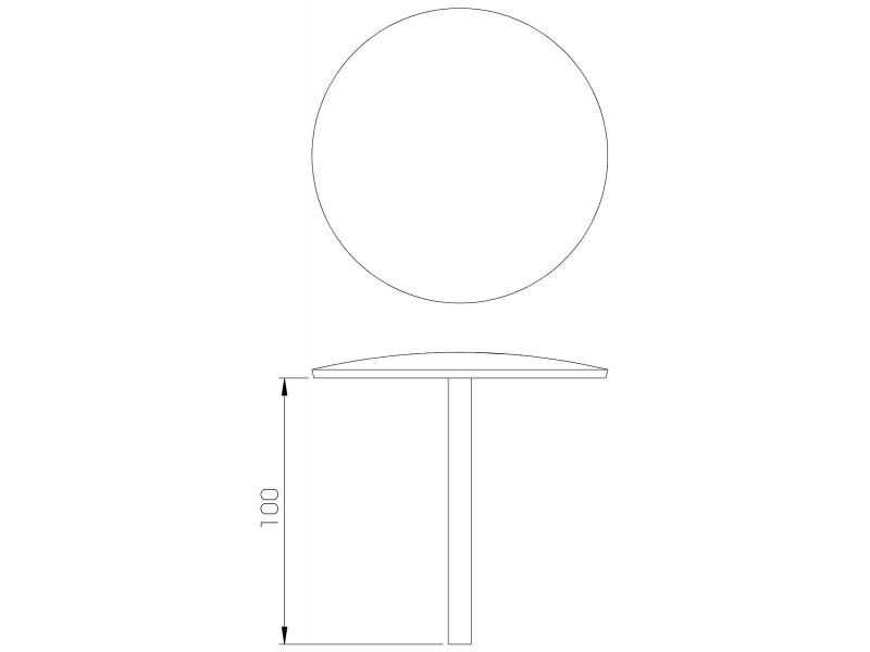 Clou bombé en inox 316L - urban'nt - Ø80mm - finition brossage circulaire - CL80_1