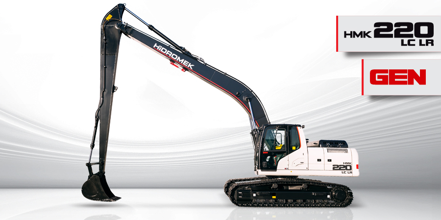 Pelle long bras 25,2t - h?Dromek hmk 220 lc lr_1