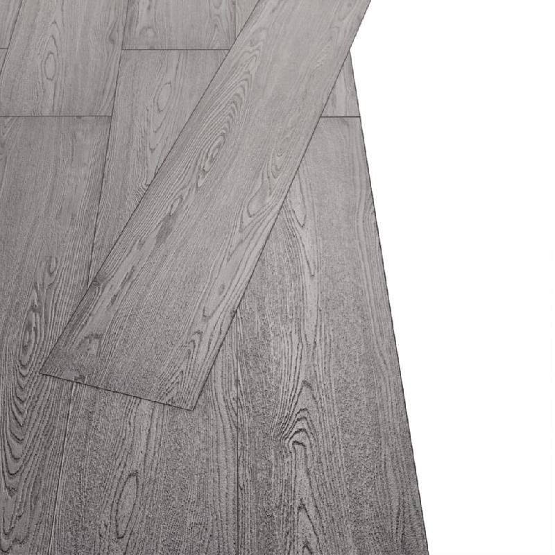 Vidaxl planches de plancher pvc non auto-adhésif 4,46m² 3mm gris foncé 146596_1