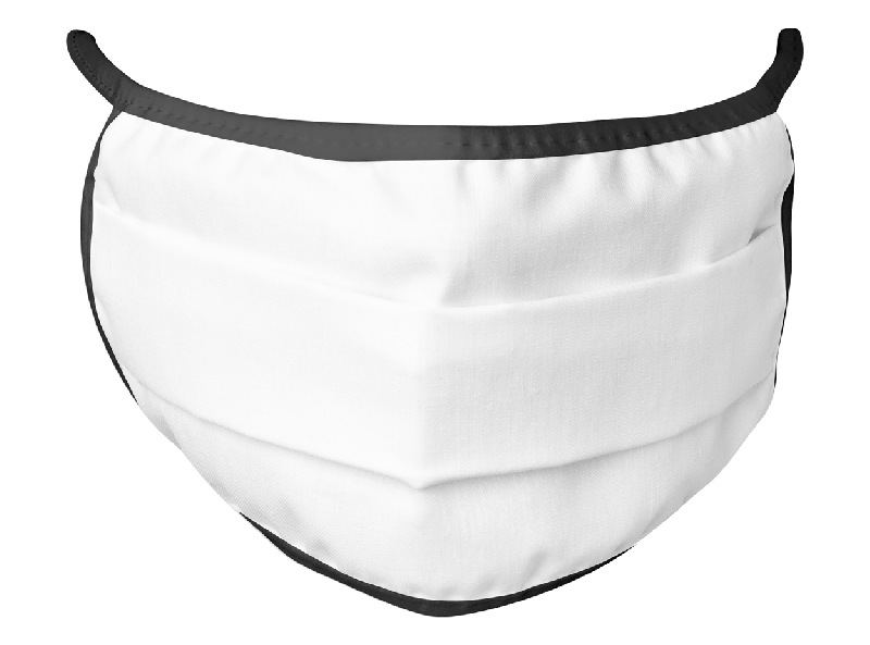 Masque facial lavable en coton - 2 couches - Taille adulte - Réutilisable - Couleur noire_1