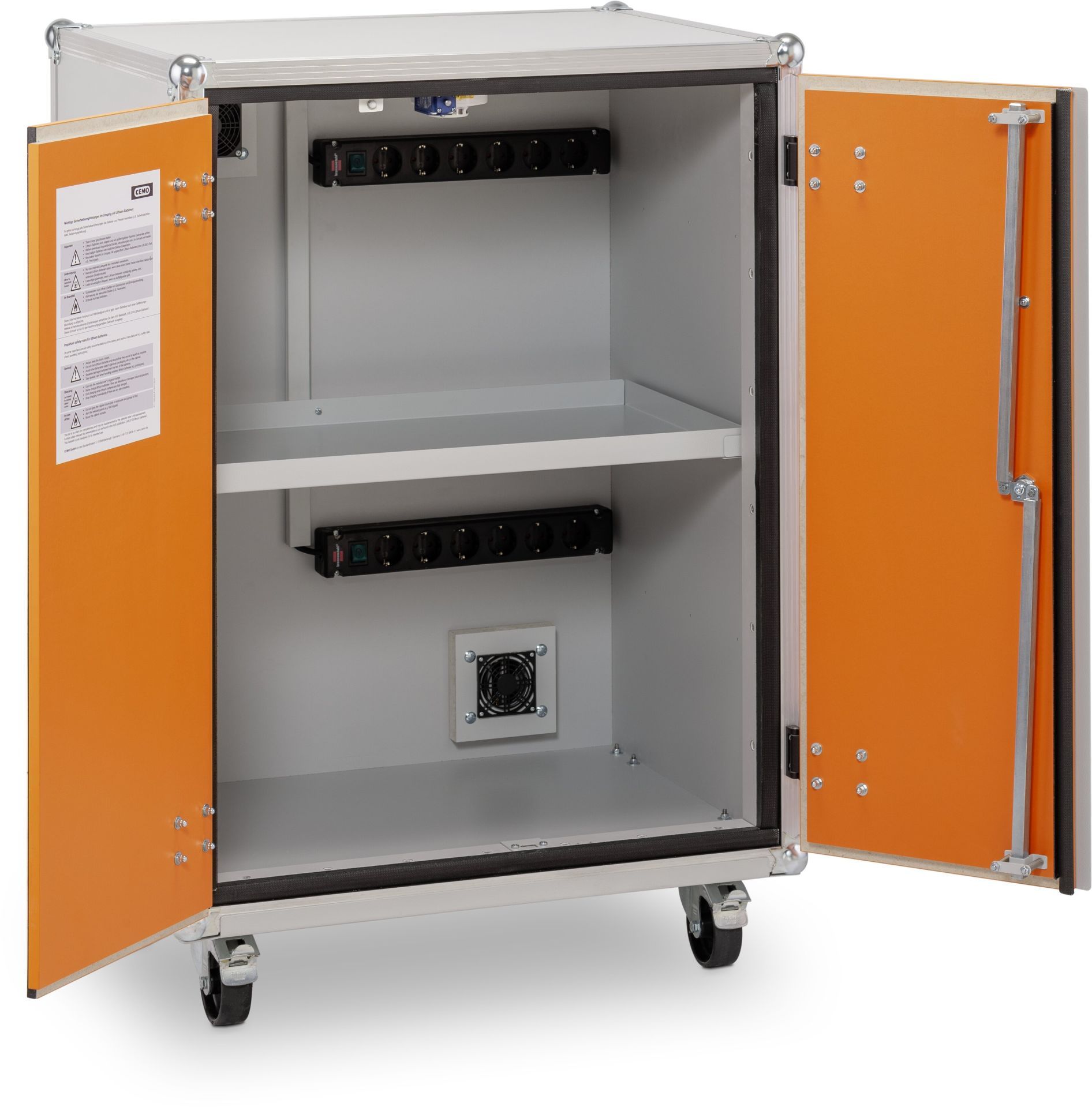 Armoire anti-feu CEMO premium lockEX® 230 V avec roulettes - Réf 11724F - Maîtrise des risques pour batteries lithium_1