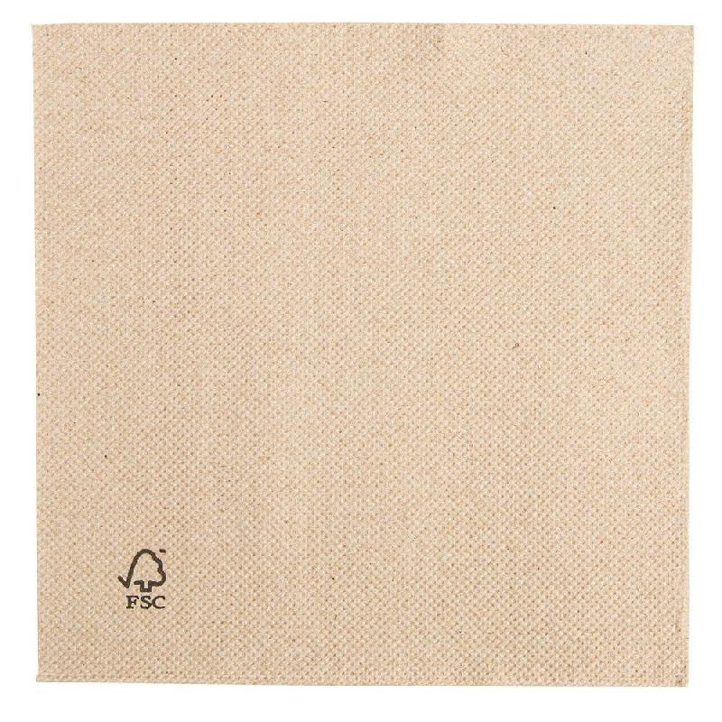Serviette Ecolabel 'Double Point' 19G/M2  30x30cm naturel ouate - par 1800_1