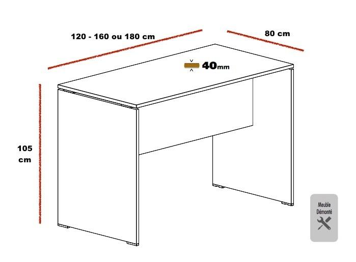 Table haute TAK - Mobel Linea - Acacia clair, 160 x 80 cm_1