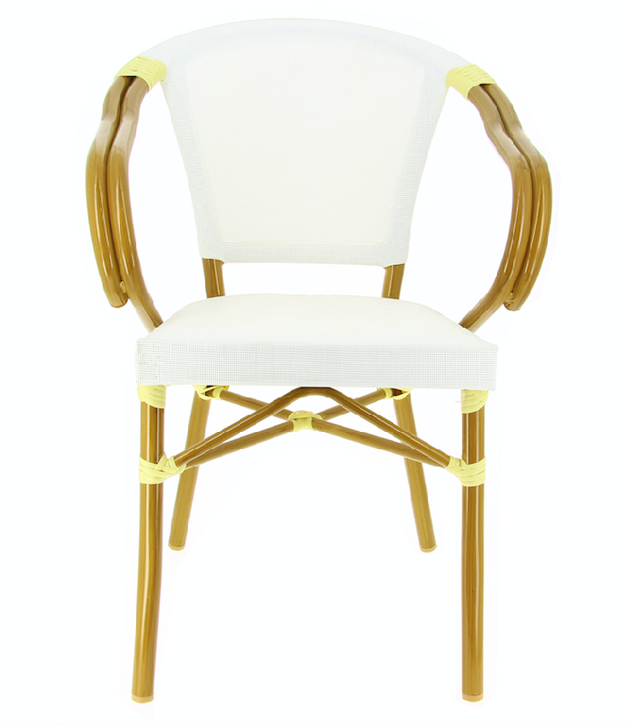 Ligne chr- fauteuil en aluminium aspect bambou biarritz_1