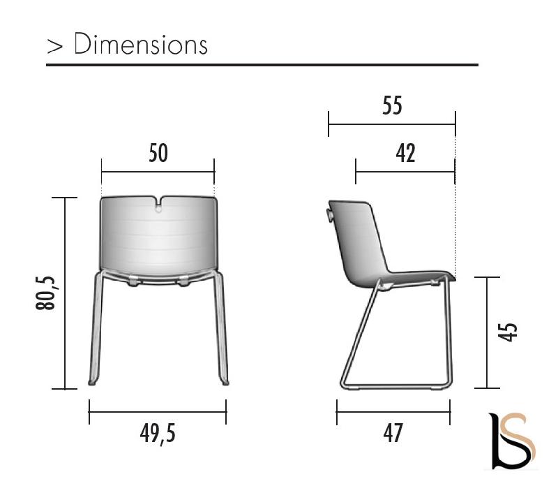 Lot de 2 chaises contemporaines Mork - Mobel Linea. - Jaune_1