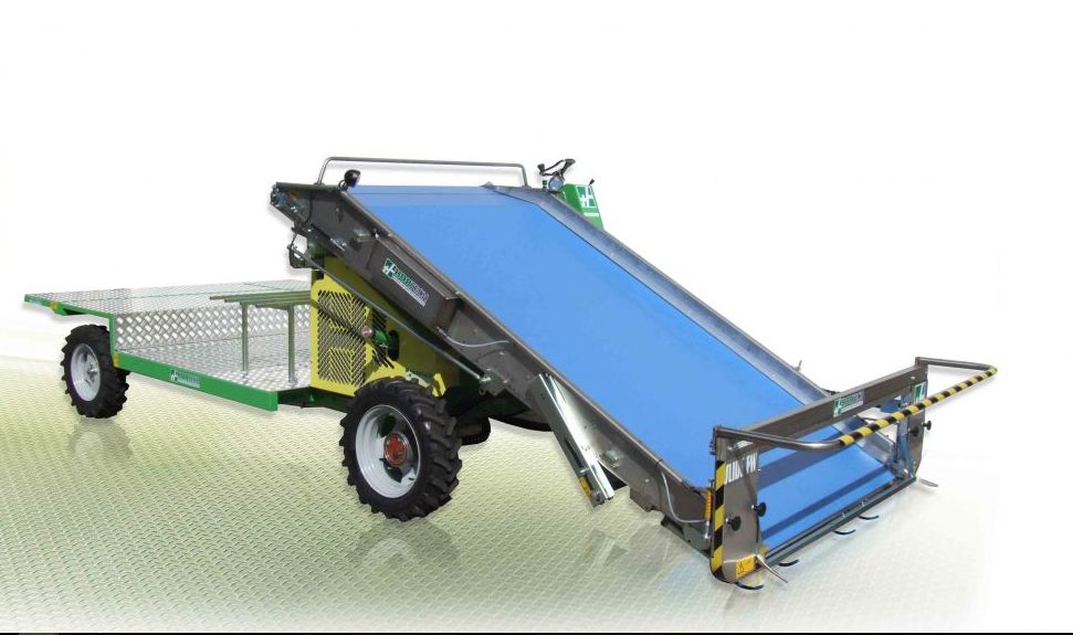 Récolteuse Slide Crab - Hortech SRL - 4 roues directionnelles, système hydraulique innovant - Puissance tracteur 38 kW_1