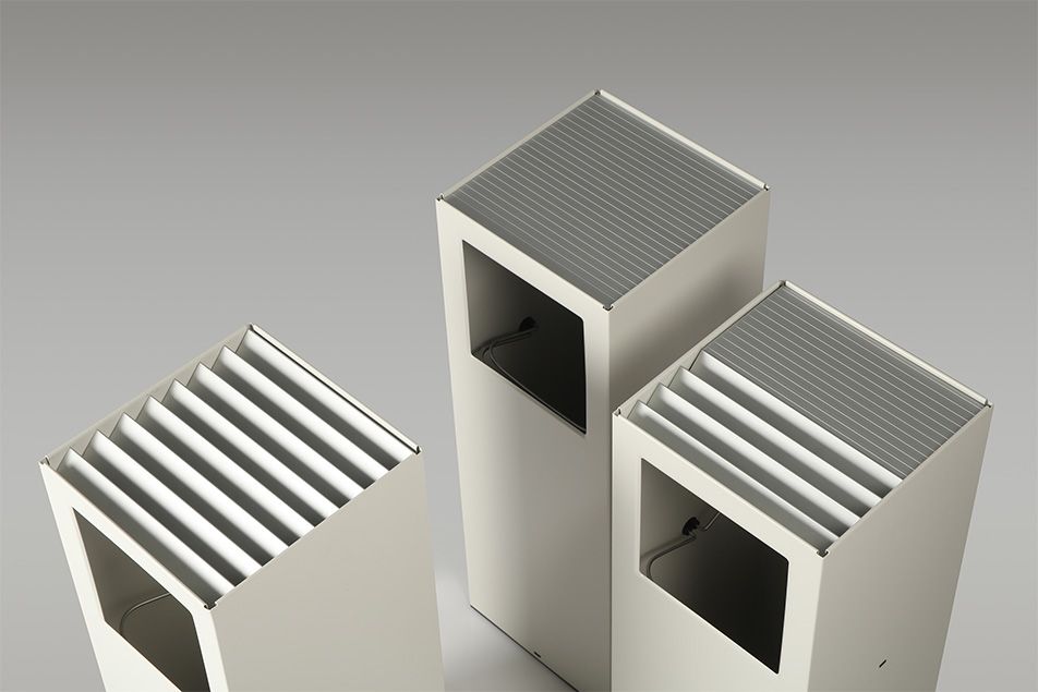 Riga Basic - cendrier-poubelle M114 - version économique en aluminium et acier peint à l'époxy_1