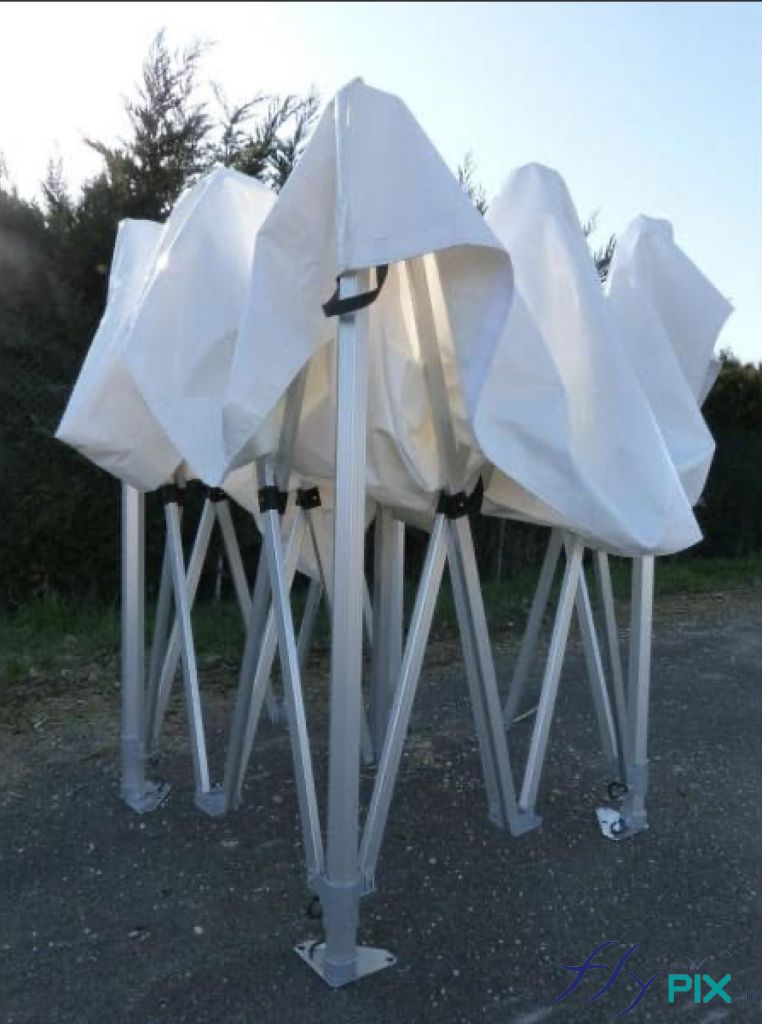 Abris médicaux mobiles - Fly Pix - Tente PMA pliable 6 x 3 m avec armatures - Gamme Pro_1