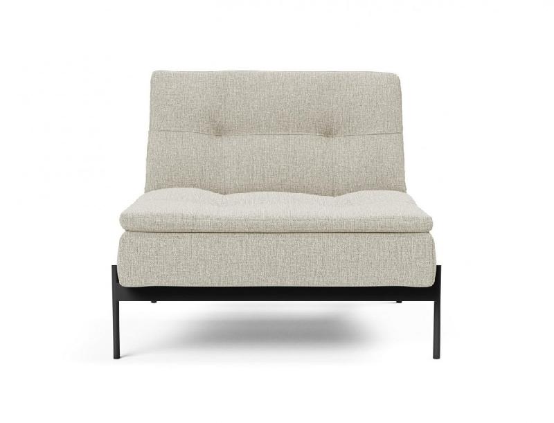 Innovation Living - Fauteuil lit design DUBLEXO Lauge Mixed Dance Natural convertible 90x115 cm - pieds métal noir_1