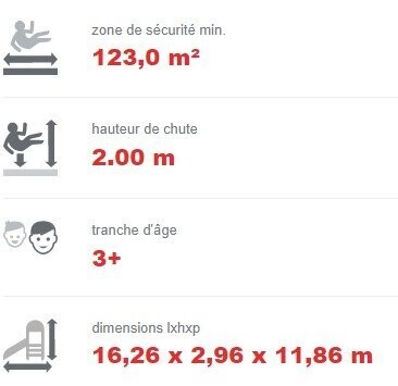 Jeu à corde agilité en acier inoxydable pour aire de jeux - 27m - conforme EN1176 - Référence BT16240_1