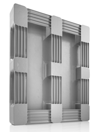 Palette plastique 1000 x 1200 mm - 5 semelles, très résistante aux chocs, hygiénique et lisse - TC3-5_1