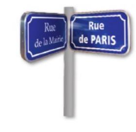 Panneau de rue en aluminium - simple face - fixation murale ou sur support_1