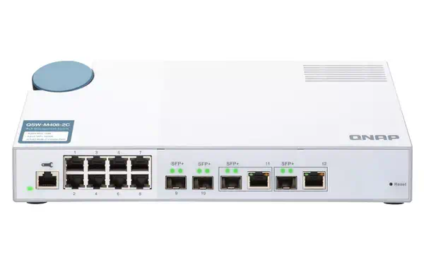 QNAP QSW-M408-2C commutateur réseau Géré L2 10G Ethernet (100/1000/10000) Blanc_1