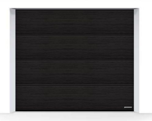 Double porte de garage sectionnelle RenoMatic - anti-effraction, rainure L, surface Slategrain, motorisation incluse_1