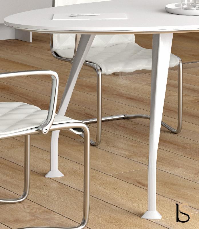 Table de réunion Segno forme ovale - Dellarovere - 250, Blanc_1