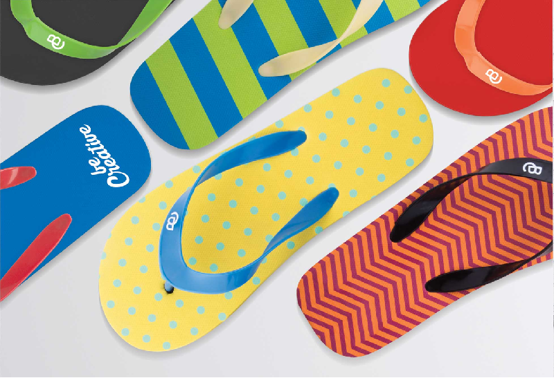 Tongs publicitaires personnalisables - PE et brides en PVC - Quantité minimale 50 paires_1