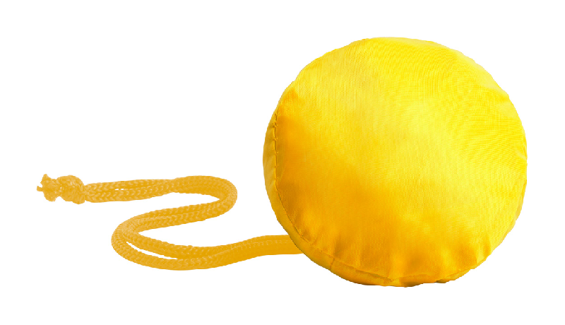 Sac shopping pliable coloré en polyester 190T - jaune - 25g_1