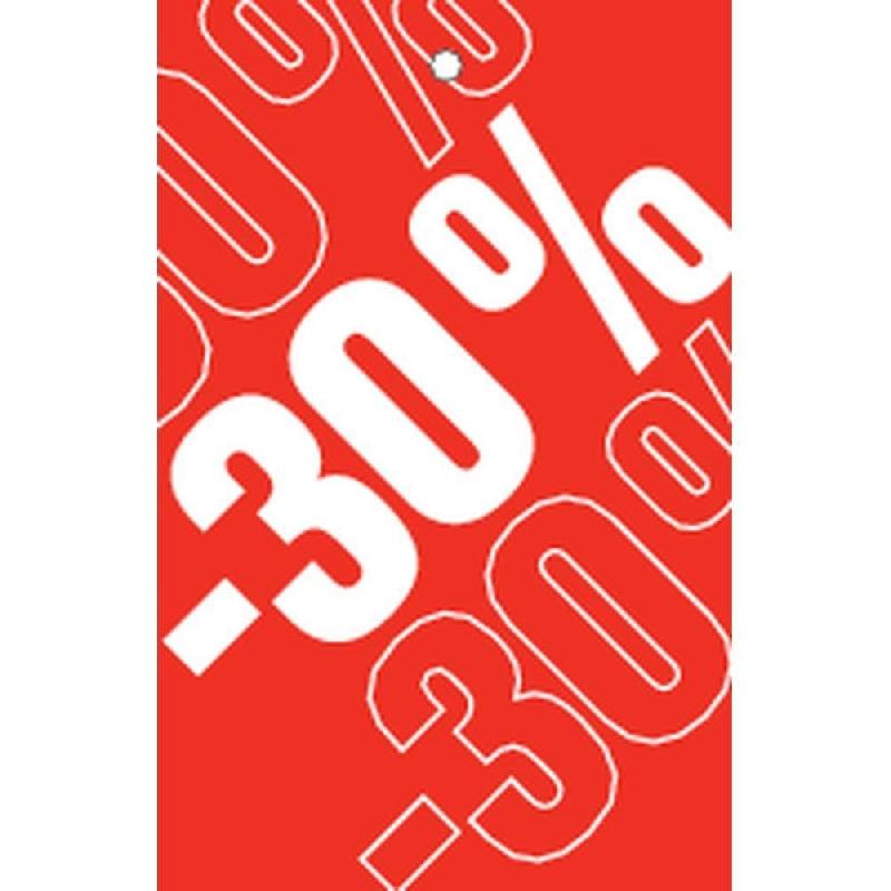Étiquette à trou -30% Soldes Tradition rouge 55x85mm - par 250 - 100% recyclable_1
