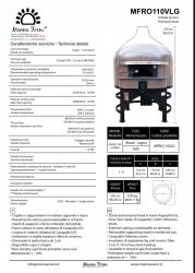 Four à pizza hybride rotatif MFRO110DG - 7-8 pizzas - Manna Forni_1