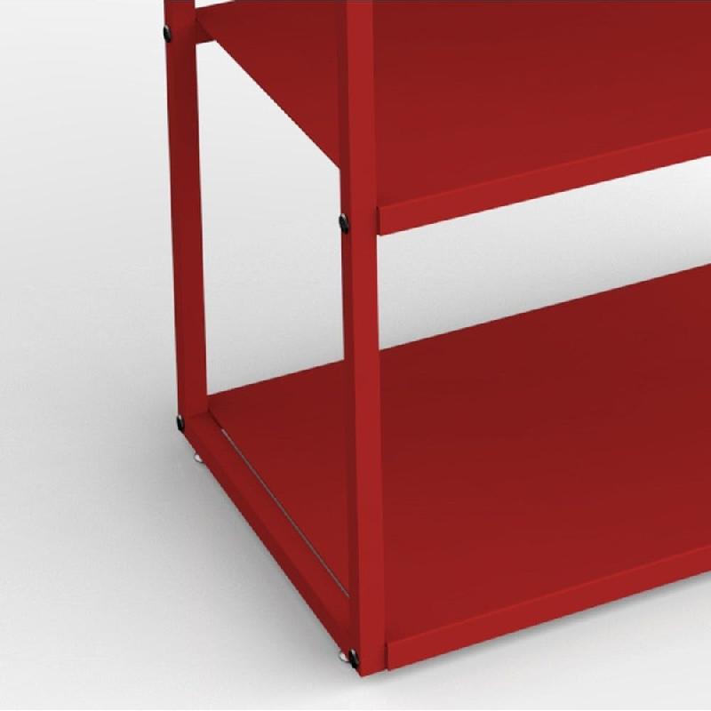 Kit structure + tablette rouge - L64,2xP39,2xH177cm - Tube 20x20mm_1