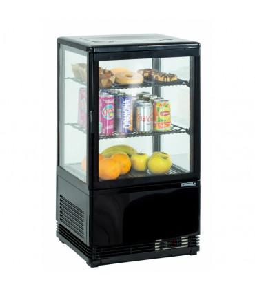 Mini vitrine réfrigérée positive 58l, à dégivrage automatique , pour chr, traiteurs, boulangeries, pâtisseries et chocolateries - cvr58 blanc/noir casselin_1