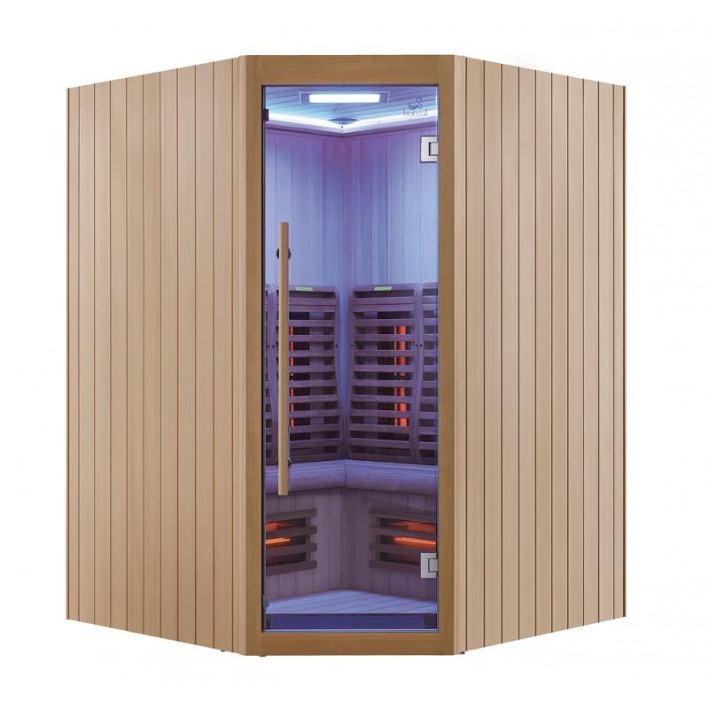 SAUNA INFRAROUGE BOREAL® SIGNATURE 150C D'ANGLE À SPECTRE COMPLET - 150X150X205_1