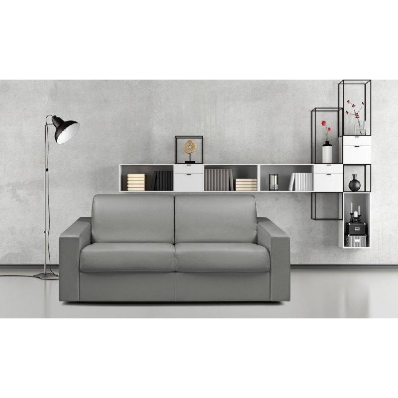 Canapé convertible NIGHT EXPRESS - Matelas 14 cm polyuréthane - Gris clair - Couchage 120 cm_1