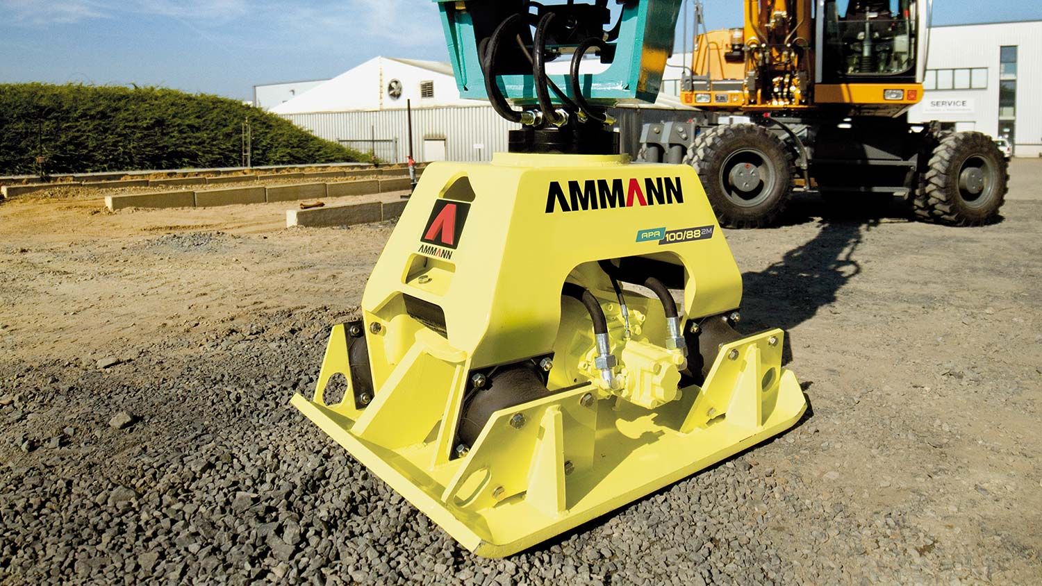 Plaque de compactage adaptable pour pelle 12 à 40 tonnes - Ammann France - APA 100/88 2M - Largeur 880 mm_1