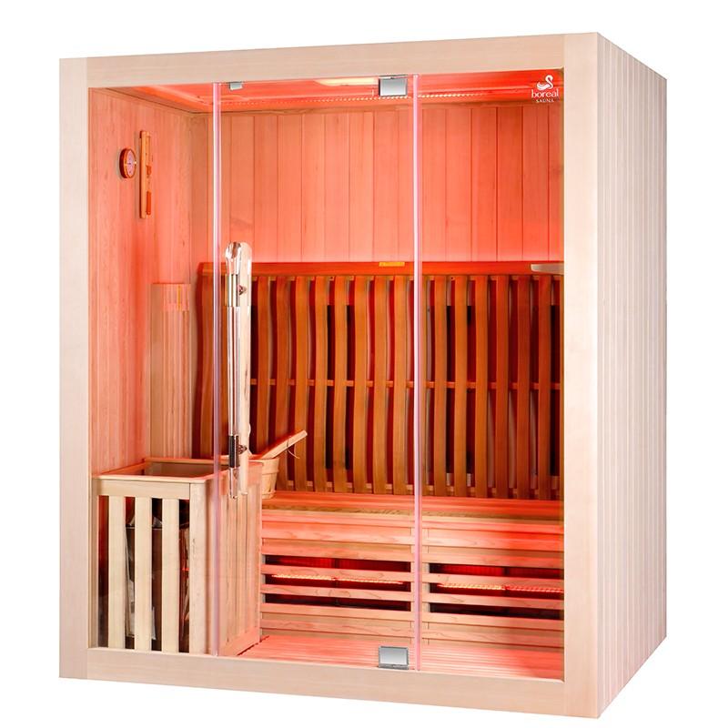 SAUNA COMBI BOREAL® ELÉGANCE 3 - 175X125 INFRAROUGE + VAPEUR_1
