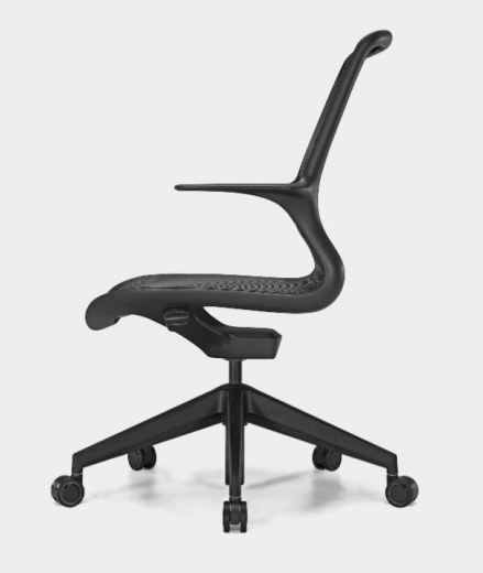 Fauteuil de bureau design D40 - Accoudoirs fixes - Référence 6414 FR125 - Assise en maille respirable, réglable en hauteur_1