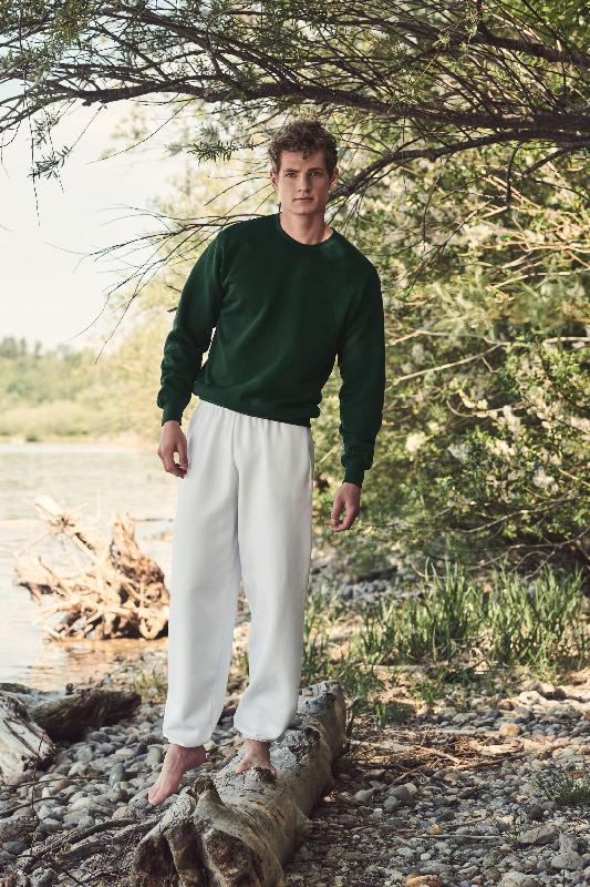 Sweat-shirt col rond Classic (62-202-0) - Réf: SC163 - Fruit of the Loom - 80% coton / 20% polyester - Disponible en 3XL et 4XL, couleur White_1