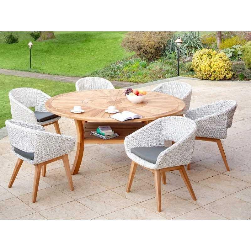 Table de jardin colosseum ø155cm – MTF – bois de teck – 2nab2203_1