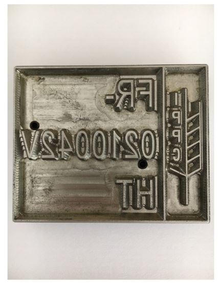 Bandes gravées interchangeables en bronze ou inox pour fer à chaud portatif - personnalisation avec texte, logos et symboles_1