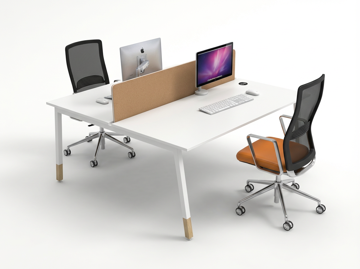 Bureau double LESS -A-W 2 PER - L. 160 H. 74 P. 160 cm_1