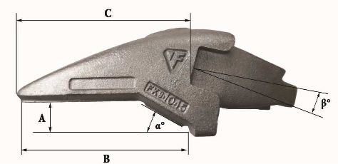 Dents de godet Fastkey FK9 1045 - 22kg - Dimensions 45x26x247x132mm - Épaisseur 45mm_1