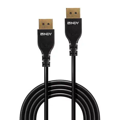 LINDY 0.5m DisplayPort 1.4 Cable Slim DP male to DP male_1
