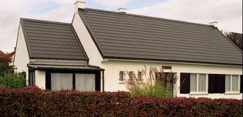 Panneau sandwich imitation tuile plate - mousse polyuréthane - isolation thermique performante - épaisseurs 40 à 120 mm_1