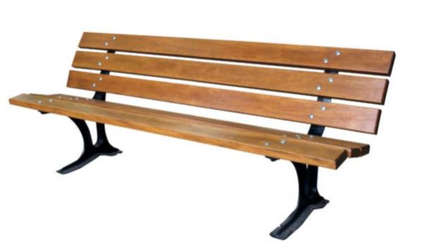 Banc Longueur 1.80m  avec 6 lames de bois exotique  - Malesherbes_1