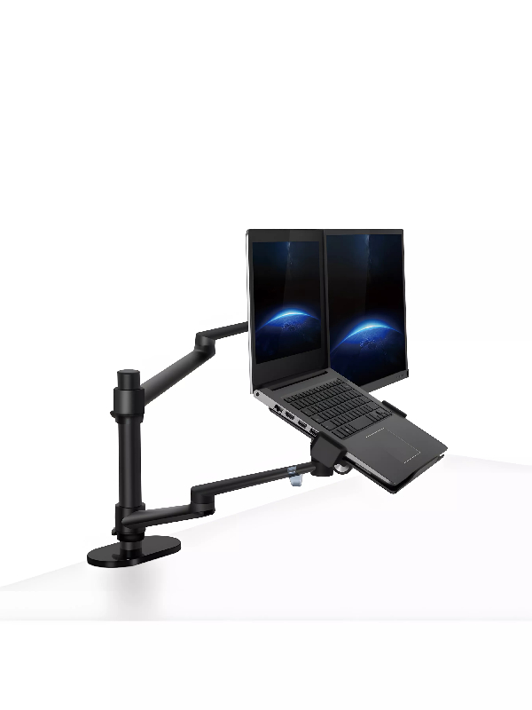 Bras articulé écran et ordinateur portable noir_1