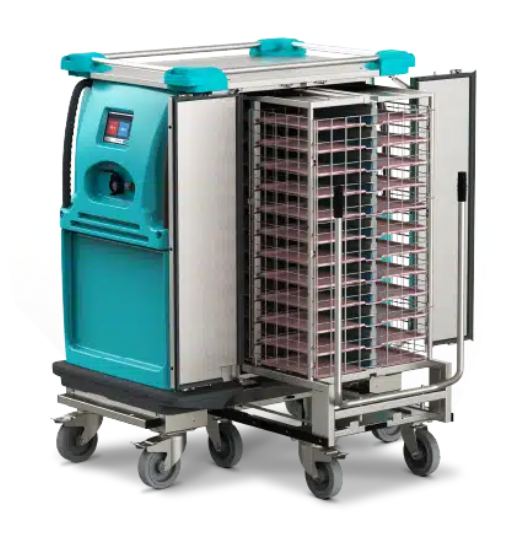 Chariot Distributeur de repas sur plateaux - Technologie embarquée pour liaisons froide et surgelée -  Compactserv_1