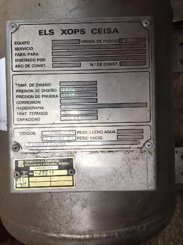 Cuve de chaudière en inox 30 litres d'occasion - référence : c3355_1