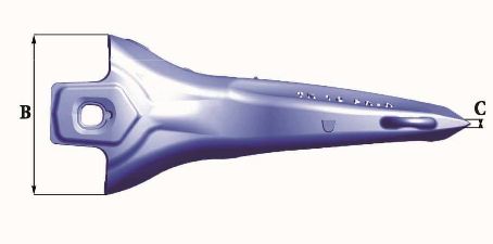 Dents de godet Turnkey TKN10 PR-R - 22kg - Dimensions 445x168x9mm_1