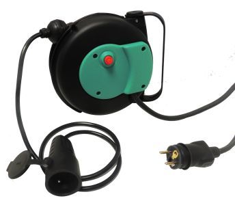 Enrouleur électrique à rappel automatique à ressort - 7 mètres - protection thermique IP42 - P105 - câble H05VV-F 3G1,5 mm²_1
