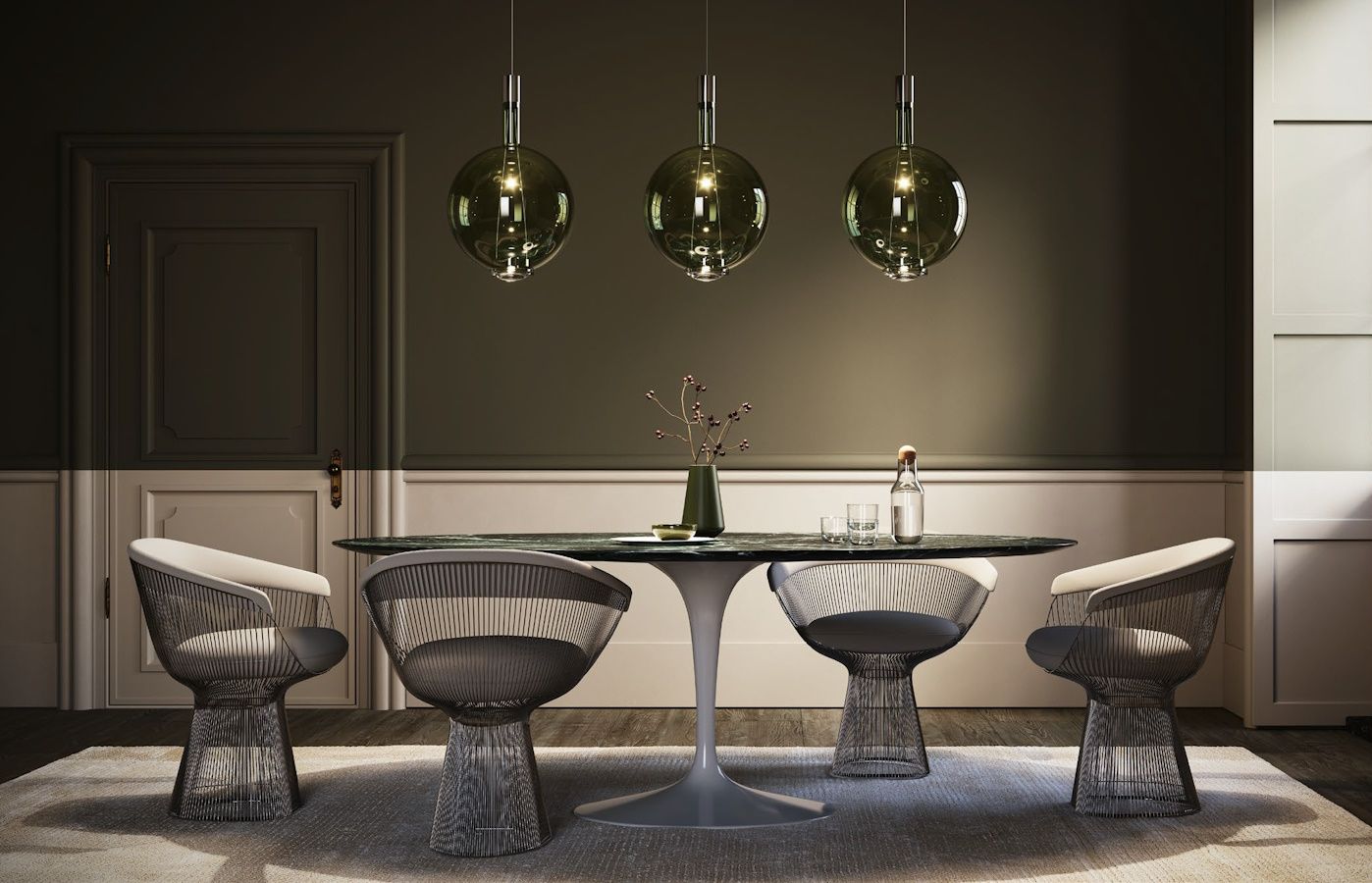 Suspension LED SKY-FALL - lumière directe et indirecte - design en verre soufflé - 2 formes, 2 dimensions et 4 finitions_1