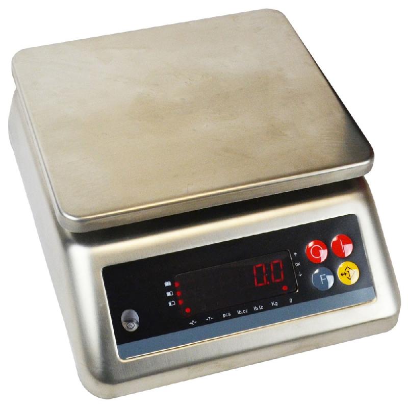 Balance commerciale avec double afficheur - 6 kg x 0,5 g - plateau inox 225 x 185 mm_1