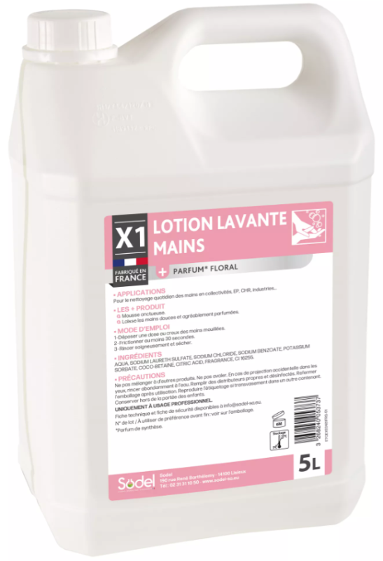 Savon lotion lavante mains liquide x1 sodel 5l_1