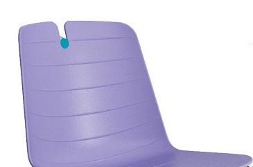 Chaise de réunion Mindy avec pied chromé. - Lilas_1